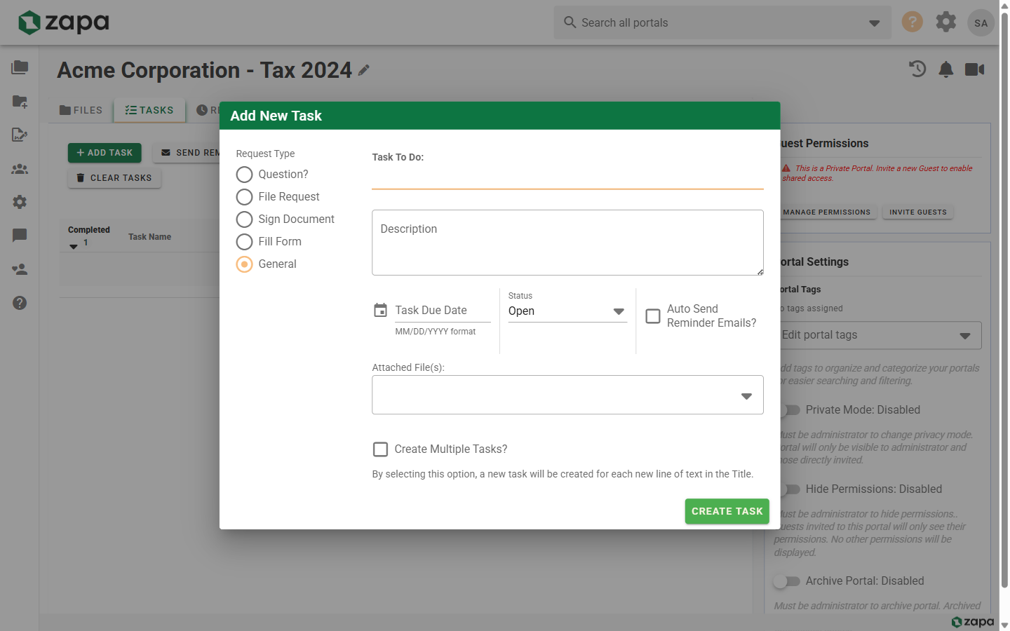 Add Task Dialog