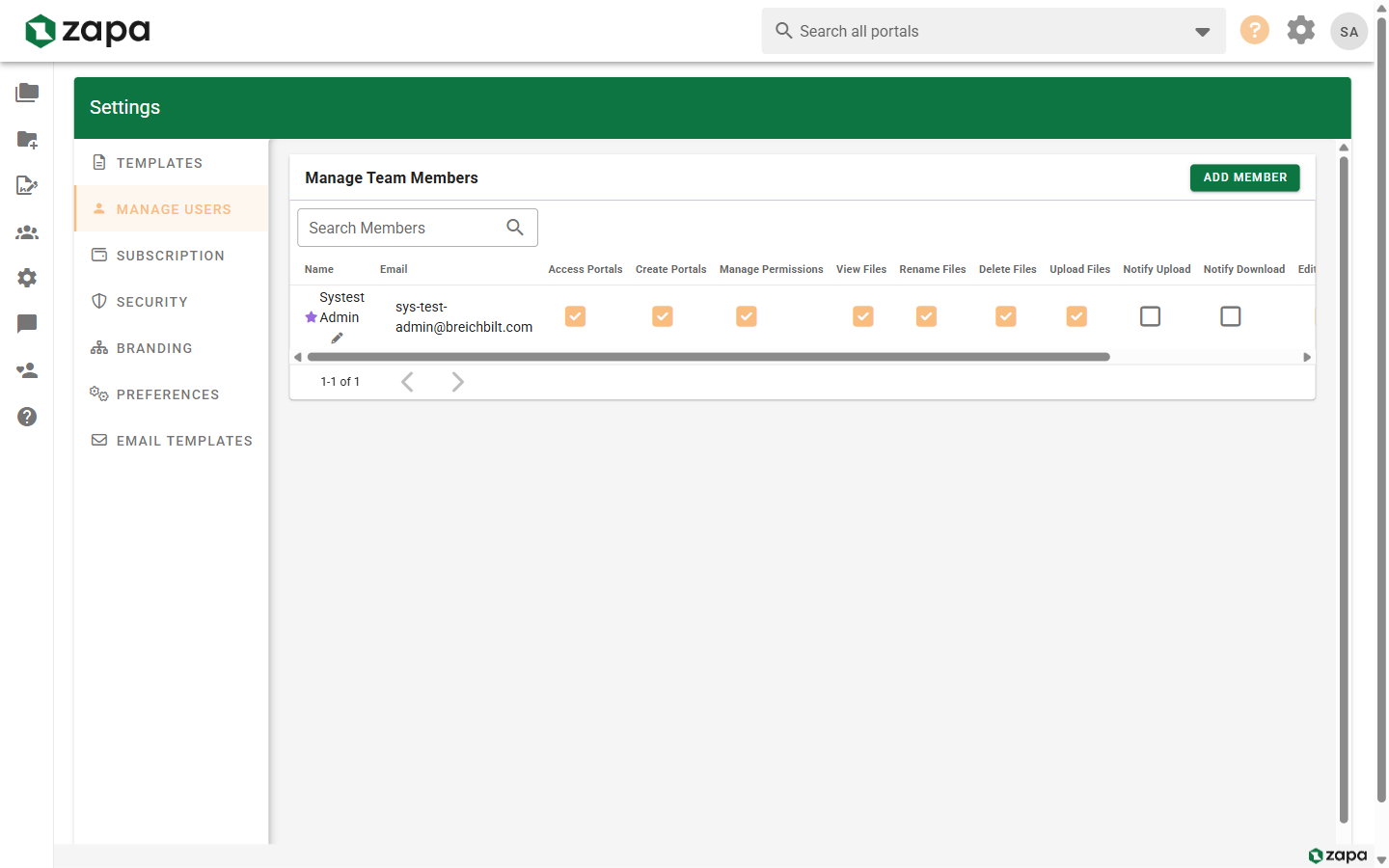 Manage Users