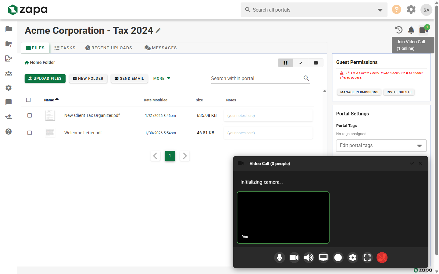 Video Chat Interface